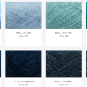 Hilo de encaje de seda Filcolana TILIA Kid Mohair, 25 g, 230 yardas imagen 7