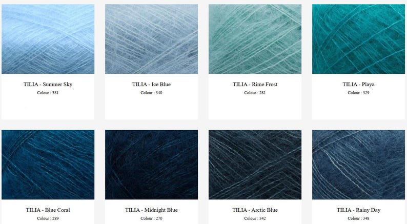 Hilo de encaje de seda Filcolana TILIA Kid Mohair, 25 g, 230 yardas imagen 7
