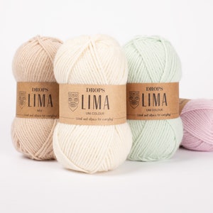 Wollgarn - Strickgarn - Garn Kammgarn - DK Garn - Alpaka Garn - DROPS Lima - Wintergarn - Strickwollgarn - Garnstudio Garn - häkeln