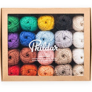 Baumwollgarn für Amigurumi PHILDAR COTON 3 mini, 20 Stränge x 25 g, Baby Garn, Sommergarn, weiches Baumwollgarn