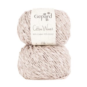 Gepard garn COTTON WAVES Chunky Boucle Garn aus Baumwolle und Leinen 50 g 60 m