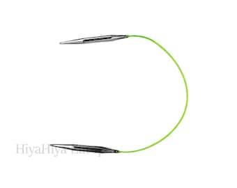 HIYAHIYA 23 cm / 9 inches Stainless Steel Fixed Circulars Knitting Needles - 1.50 mm-5.50 mm