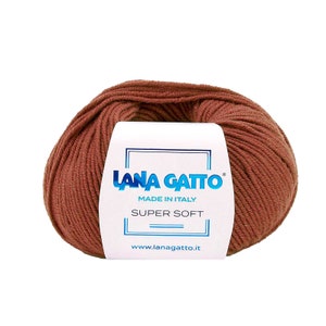 Lana Gatto SUPER SOFT Merino Wolle DK/Light Kammgarn - 50g 125m - Weiches Wolle Garn - Garn für Babys