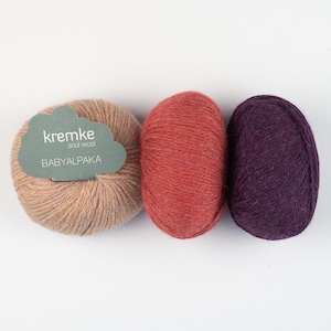 Soft alpaca yarn BABYALPAKA by KREMKE DK weight yarn for babies Natural fiber yarn 50 grams 109 yards
