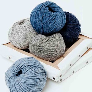 Fil recyclé, fil de coton Phildar ECOJEAN, fil de jeans, fil de laine peignée léger DK, coton doux à tricoter ou au crochet image 2