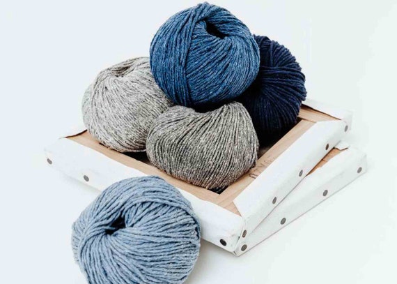 Recycled Yarn, Cotton Yarn Phildar ECOJEAN, Jeans Yarn, Light Worsted Yarn  DK, Soft Cotton for Knitting or Crochet 