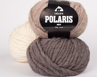 Super bulky yarn - DROPS Polaris - Yarn for felting - Bulky wool yarn - Super chunky yarn - Chunky wool yarn - Big yarn for blankets - Thick