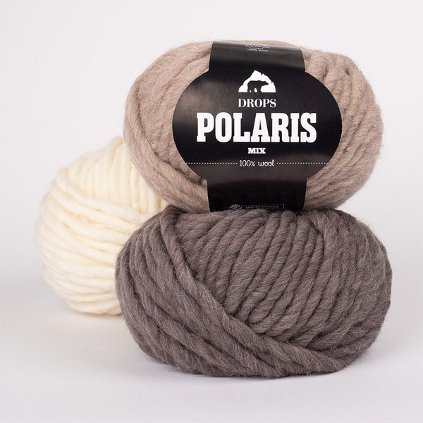 Fil super épais - DROPS Polaris - Fil à feutrer - Fil de laine épais - Fil super épais - Fil de laine épais - Gros fil pour couvertures - Épais