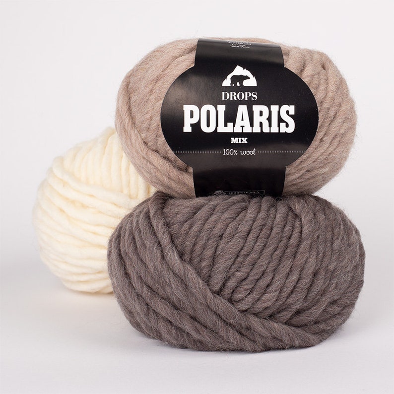 Super bulky yarn - DROPS Polaris - Yarn for felting - Bulky wool yarn - Super chunky yarn - Chunky wool yarn - Big yarn for blankets - Thick image 11