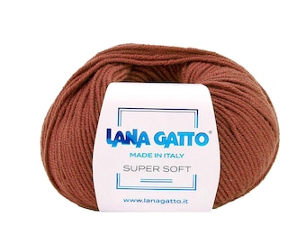 Lana gatto super soft merino wool yarn dk/light worsted weight yarn - 50g 125 m - soft wool yarn - yarn for babies