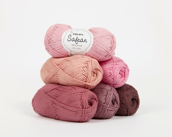 Cotton yarn DROPS SAFRAN, Amigurumi yarn, Crochet yarn, Summer yarn, Soft cotton yarn, Knitting cotton yarn, Egypt cotton