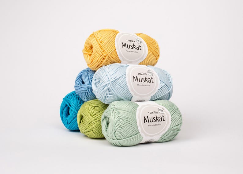 DROPS Muskat gemerceriseerde katoengaren – zachte amigurumi, gehaakt, breigaren - 50 g, 109 yards afbeelding 10
