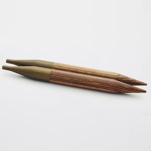 KnitPro Ginger Interchangeable knitting needles 3.5&#39;&#39; - Birch wood needles for knitting - Interchangeable tips for circular needles
