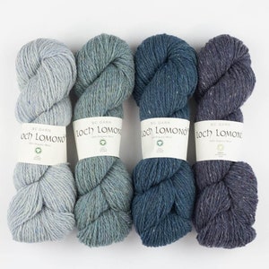 BC Garn LOCH LOMOND Gots Organic tweed wool da 50 grammi 150 metri (164 yards) Filato pettinato leggero