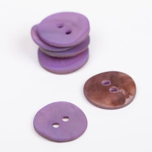 Purple buttons 15 mm - Mother of pearl buttons - Shell buttons - Babies buttons - Purple buttons - Buttons for babies | Quantity 1 piece