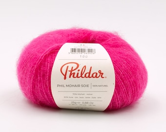 Mohair and silk yarn - PHILDAR Mohair Soie - Fashionable colors - Silk and mohair yarn -