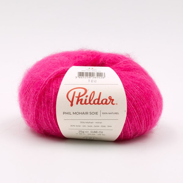 Mohair et fil de soie - PHILDAR Mohair Soie - Couleurs à la mode - Fil de soie et de mohair -