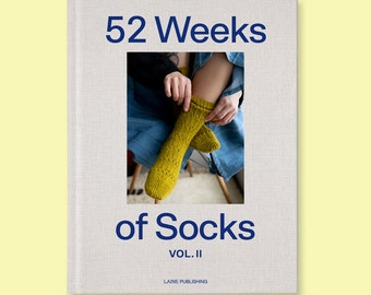 Laine Publishing 52 SEMANAS DE CALCETINES vol. 2 // Libro de tejido de calcetines en inglés con 52 patrones