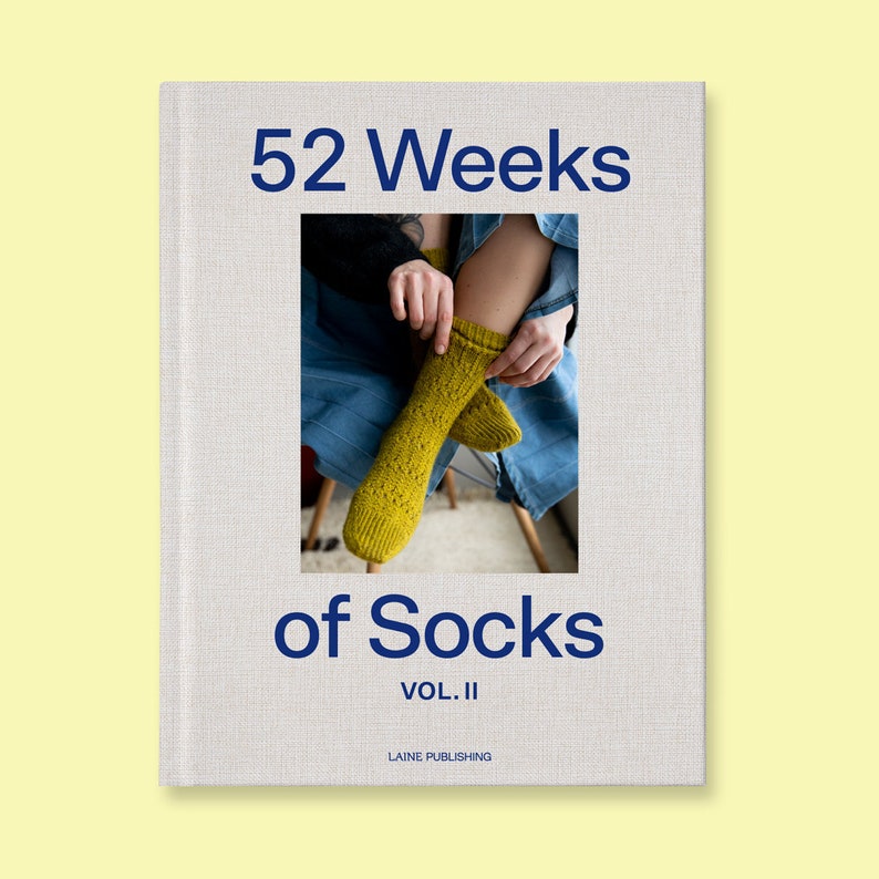 Laine Publishing 52 SEMAINES DE CHAUSSETTES Vol. 2 Livre de tricot de chaussettes en anglais avec 52 modèles image 1