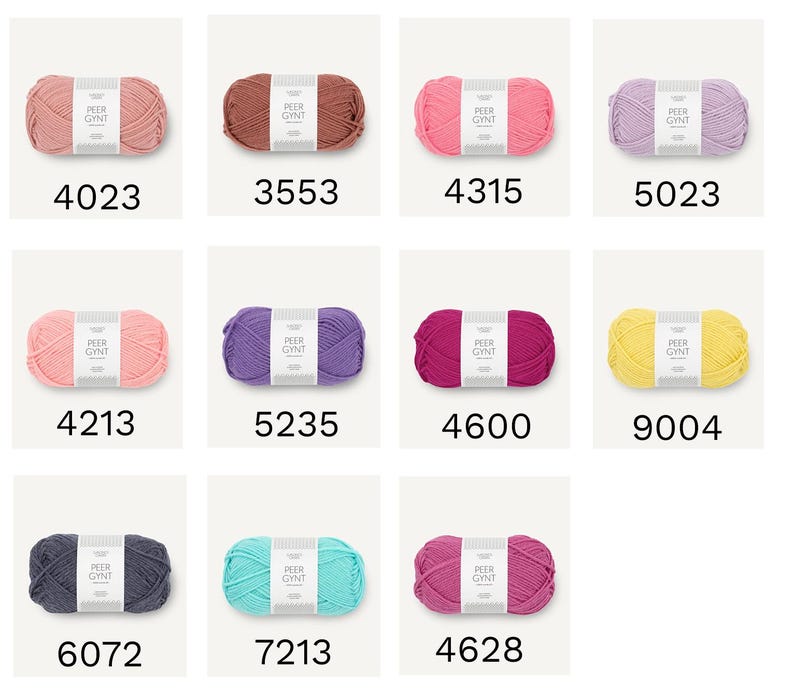 Norwegian wool Sandnes Garn PEER GYNT 50 g 91 meters DK weigth yarn image 6