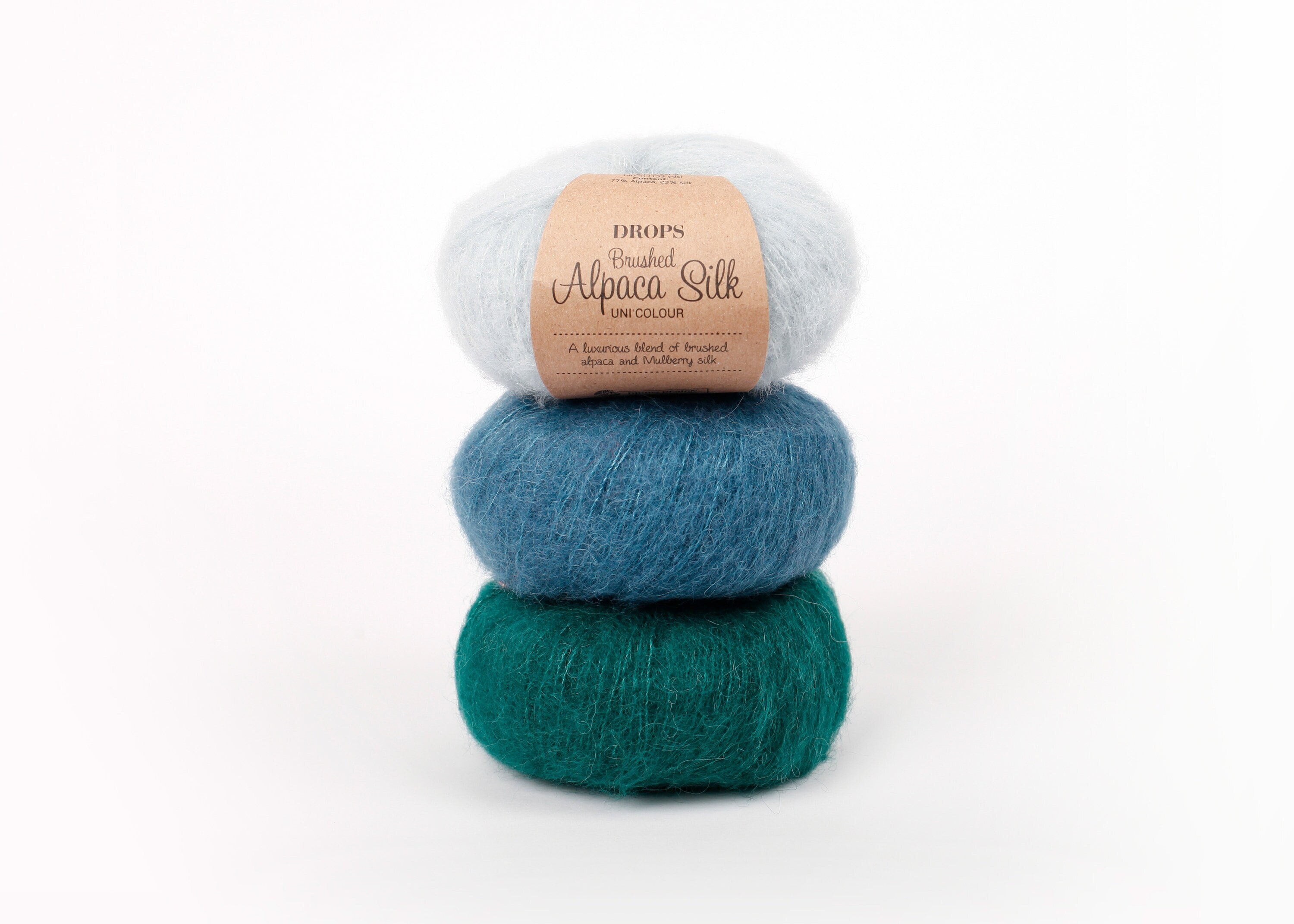 Kit: Alpaca Shawl - Apricot Yarn & Supply, Alpaca Wool