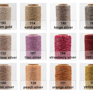 Glitter yarn STELLARIS Kremke Metallic yarn Lace yarn Sparkle yarn Shimmering yarn Christmas yarn Gold yarn Silver yarn image 4