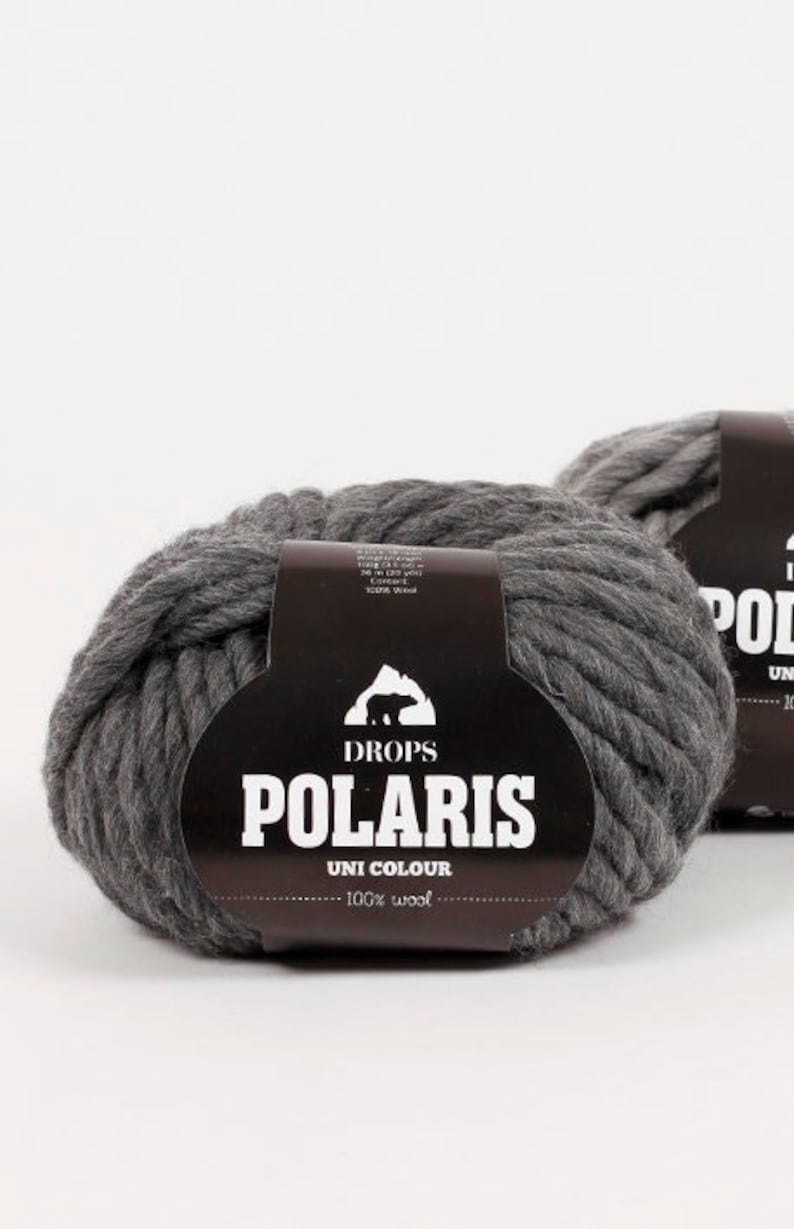 Super bulky yarn - DROPS Polaris - Yarn for felting - Bulky wool yarn - Super chunky yarn - Chunky wool yarn - Big yarn for blankets - Thick image 6