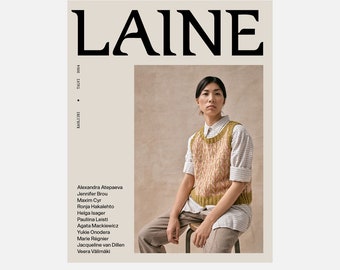 Knitting book LAINE MAGAZINE issue 19 KAOLINITE in English (Winter 2024) 11 beautiful knitting patterns as well as interesting articles
