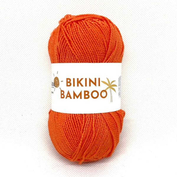 BIKINI BAMBOO Yarn by Tropical Lane, Stretchy yarn for swimsuit, Elastic Bikini crochet lycra yarn, Summer yarn, Knitting cotton yarn