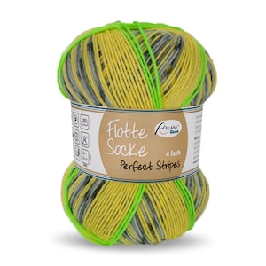 Filato per calze Perfect Stripes 100 g 420 m di Rellana, Filato misto lana, Filato per calze superwash, Filato per calze sottili
