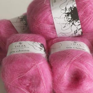 Hilo de encaje de seda Filcolana TILIA Kid Mohair, 25 g, 230 yardas imagen 14