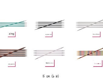 Aiguilles doubles pointes pour tricot - Aiguilles à chaussettes 15 cm 6 po. - Aiguilles à tricoter KnitPro - Aiguilles métalliques pour chaussettes DPN, Fierté des tricoteurs