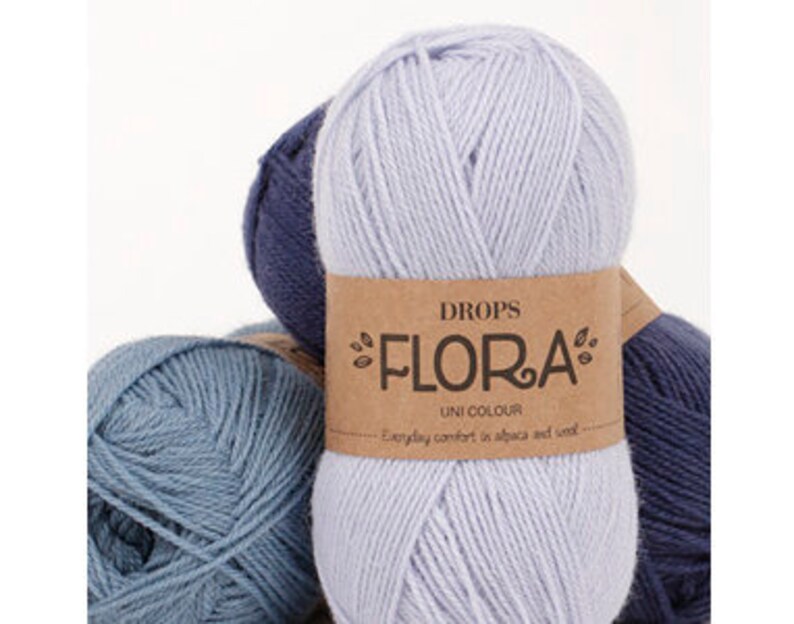 Drops Flora Wool and alpaca yarn Fingering weight yarn for Etsy