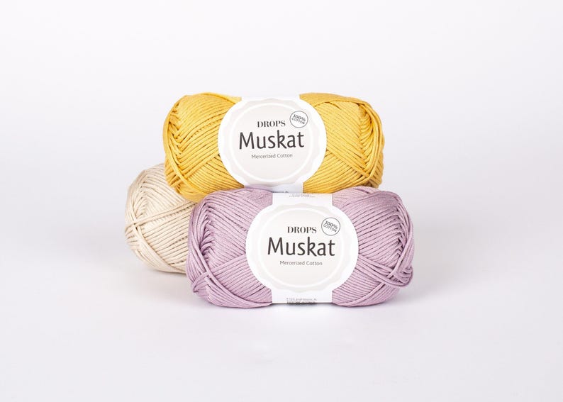 DROPS Muskat gemerceriseerde katoengaren – zachte amigurumi, gehaakt, breigaren - 50 g, 109 yards afbeelding 11