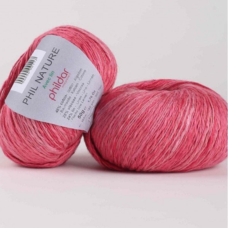 Cotton viscose and linen yarn PHILDAR NATURE 50 g 1.76 oz Etsy