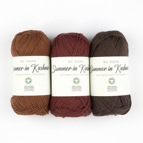 BC GARN Summer in Kashmir Cotton and cashmere blend yarn - Organic cotton blend yarn - Baby yarn - 50 g 165 m - GOTS certified