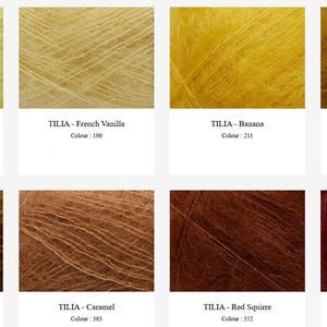 Hilo de encaje de seda Filcolana TILIA Kid Mohair, 25 g, 230 yardas imagen 9