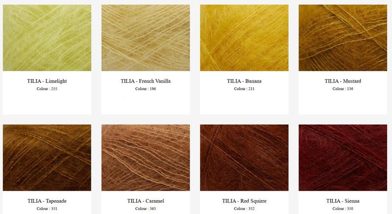 Hilo de encaje de seda Filcolana TILIA Kid Mohair, 25 g, 230 yardas imagen 9