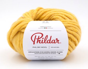 Bulky merino  and baby alpaca blend BIG WOOL Phildar Thick yarn 100 g 55 yards