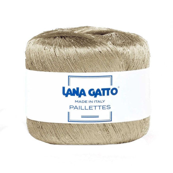 Lana Gatto PAILLETTES sequin yarn 25 g 195 m Luxury thread, Lace yarn