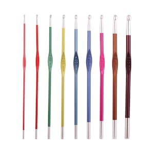 Uncinetti singoli a punta singola knitpro zing - uncinetti colorati - uncinetti in metallo - regalo all'uncinetto - attrezzi all'uncinetto