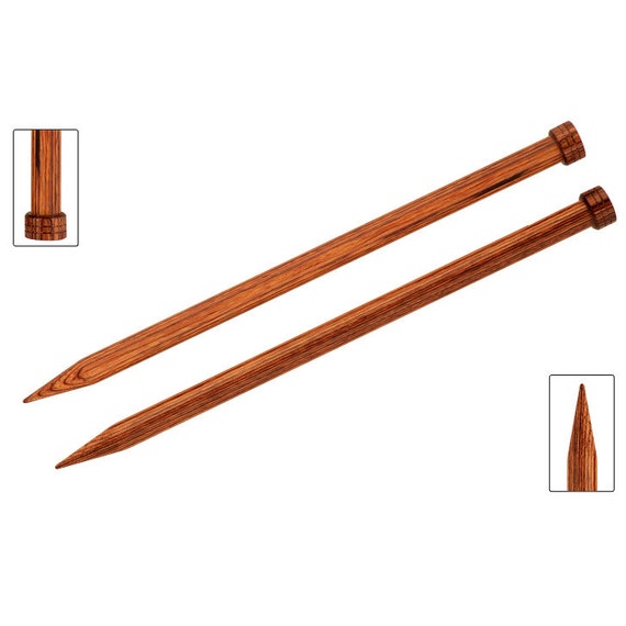 Wooden Knitting Needles Length 35 Cm 14 in Single Pointed Needles