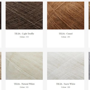 Hilo de encaje de seda Filcolana TILIA Kid Mohair, 25 g, 230 yardas imagen 10