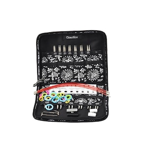 Chiaogoo TWIST Red Lace 3.5 inches (10 cm) Tip Sets - Metal Interchangeables needles set - Sizes 2.75 mm to 5.00 mm (US 2 - US 8)