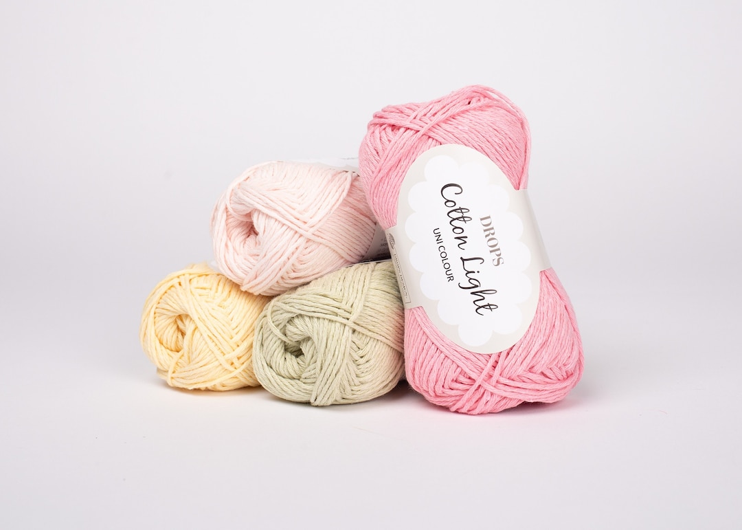 Cotton Yarn, Crochet Yarn, DK Yarn, Worsted Yarn, DROPS Cotton Light