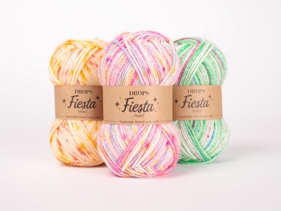 DROPS Fiesta Yarn - 75% Wool 25% Polyamide DK Weight For Socks & Sweaters