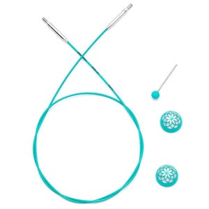 Knitpro roestvrijstalen MINDFUL-collectiekabels, verwisselbaar meedraaiend koord voor breinaalden