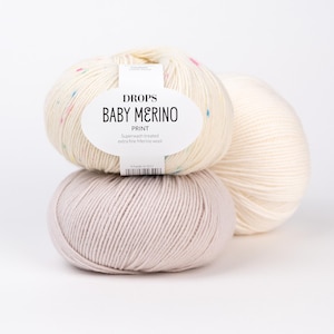 Superwash Merino Wool Drops BABY MERINO Fingering Weight Yarn 50g 191 Yards image 16