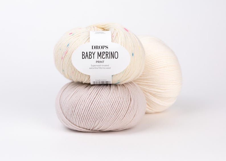 Superwash Merino Wool Drops BABY MERINO Fingering Weight Yarn 50g 191 Yards image 16