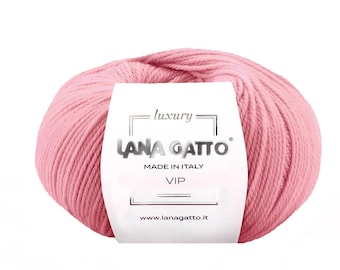 Lana gatto vip cashmere and merino wool yarn sport weight - 50g 200 m - soft wool yarn